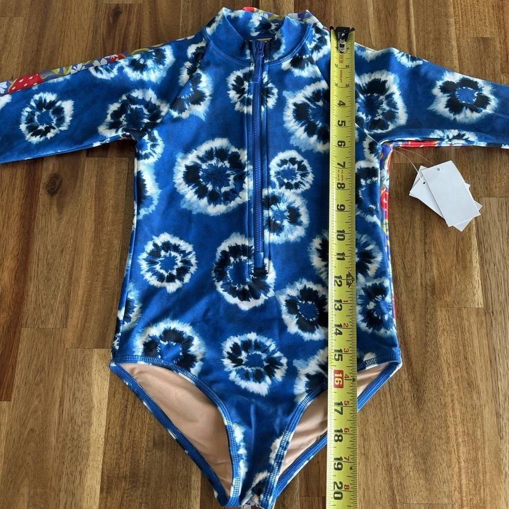 J Crew Crewcuts Girls Zip-Up Rash Guard UPF 50+ Swimsuits Sz 7 LOT OF 2~ NWT